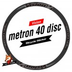Road Disc Brake Bicycle Wheels Rim Decal Stickers for Vision Metron MT40
